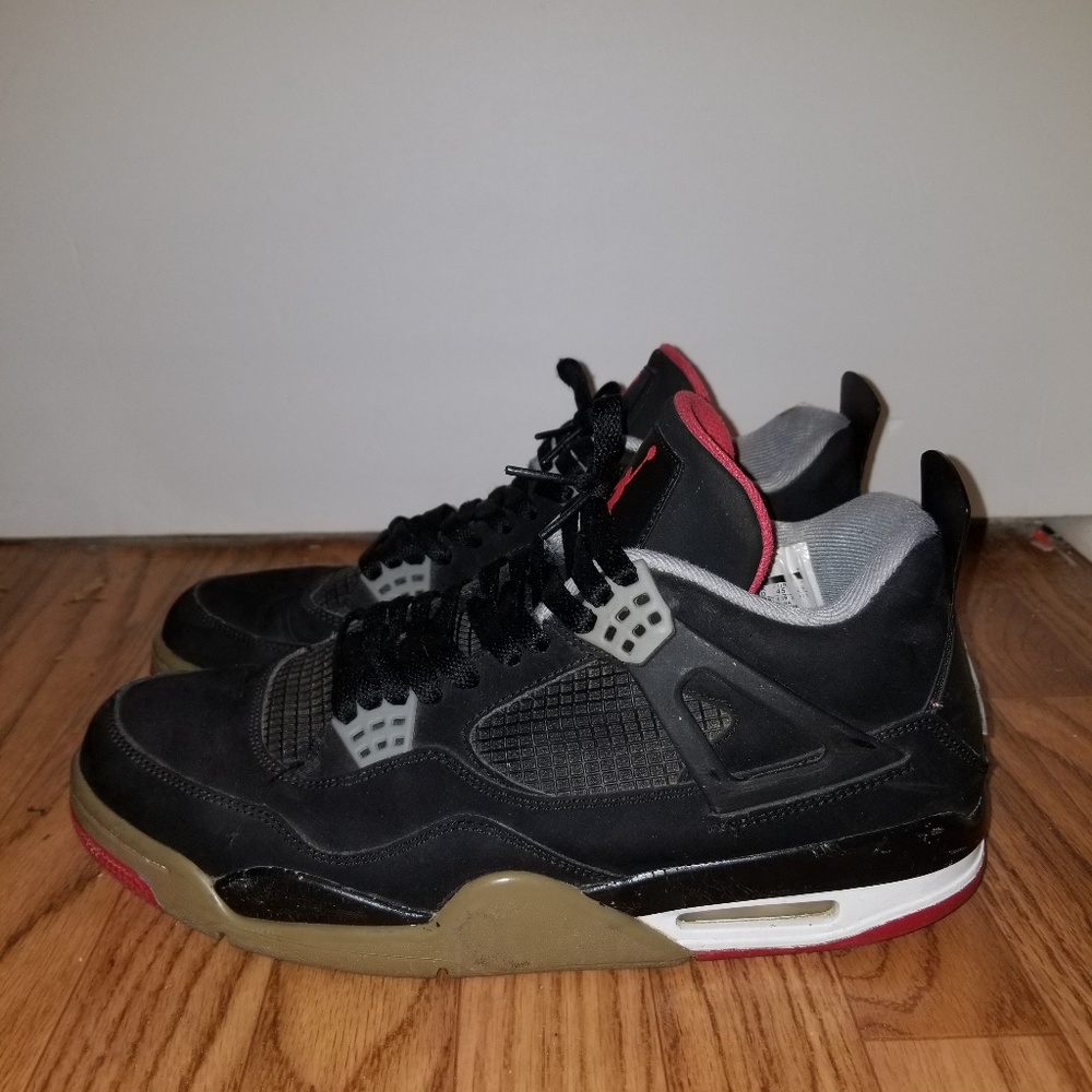 2012 Air Jordan 4 IV Retro Black Cement Fire Red